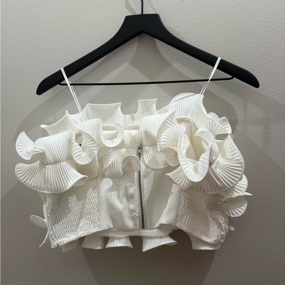 DO+BE Ivory Ruffled Top - Picture 2 of 3